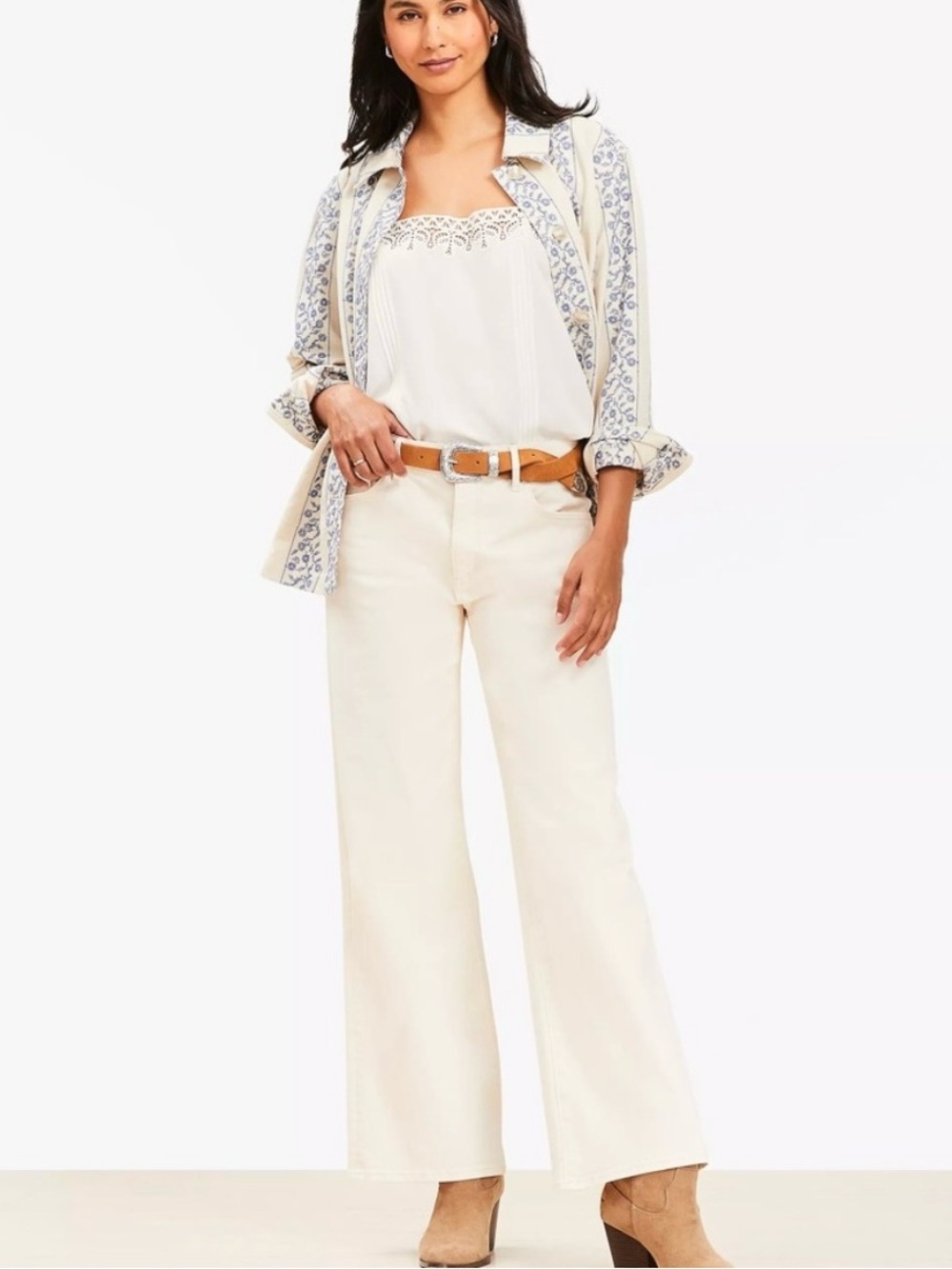 🍁 LOFT Ivory Wide Leg - Off White/Cream Jeans - PRICE IS FIRM! My loss 🥲